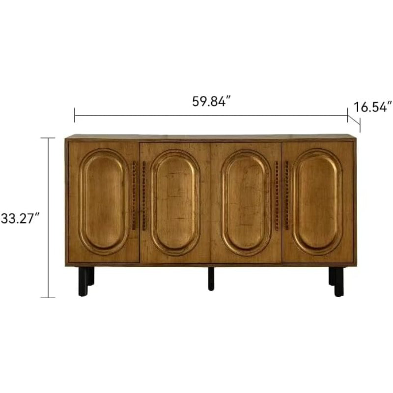 60" Mid Century Storage Sideboard Cabinet