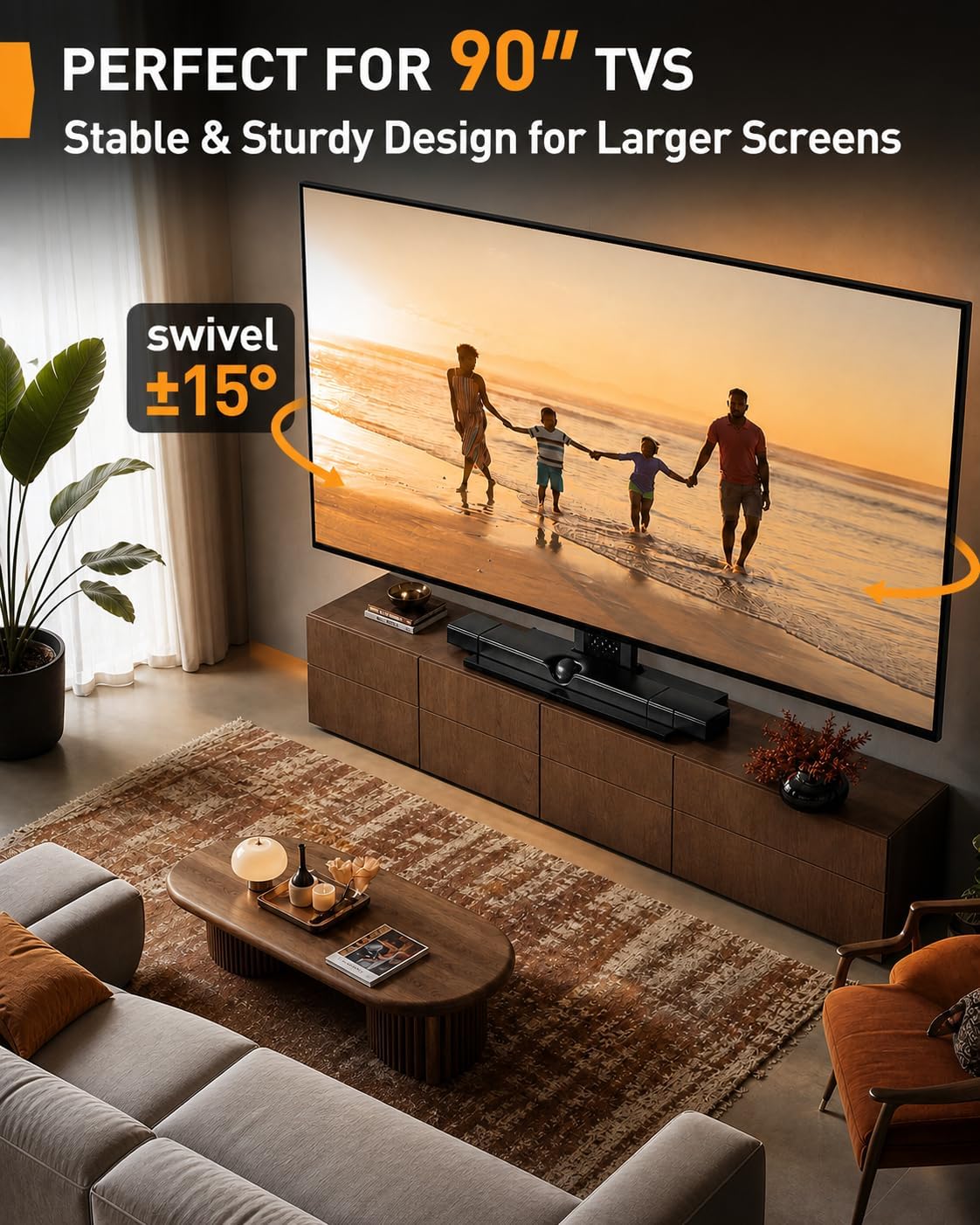 Universal TV Legs 42-90" with Pegboard