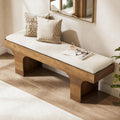 55.2" Linen Dining Bench
