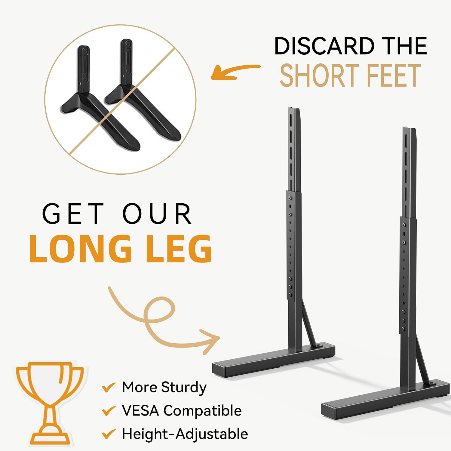 Universal TV Legs 35-75", Tabletop Mount