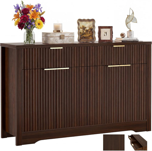 55" Fluted Sideboard, Black Walnut