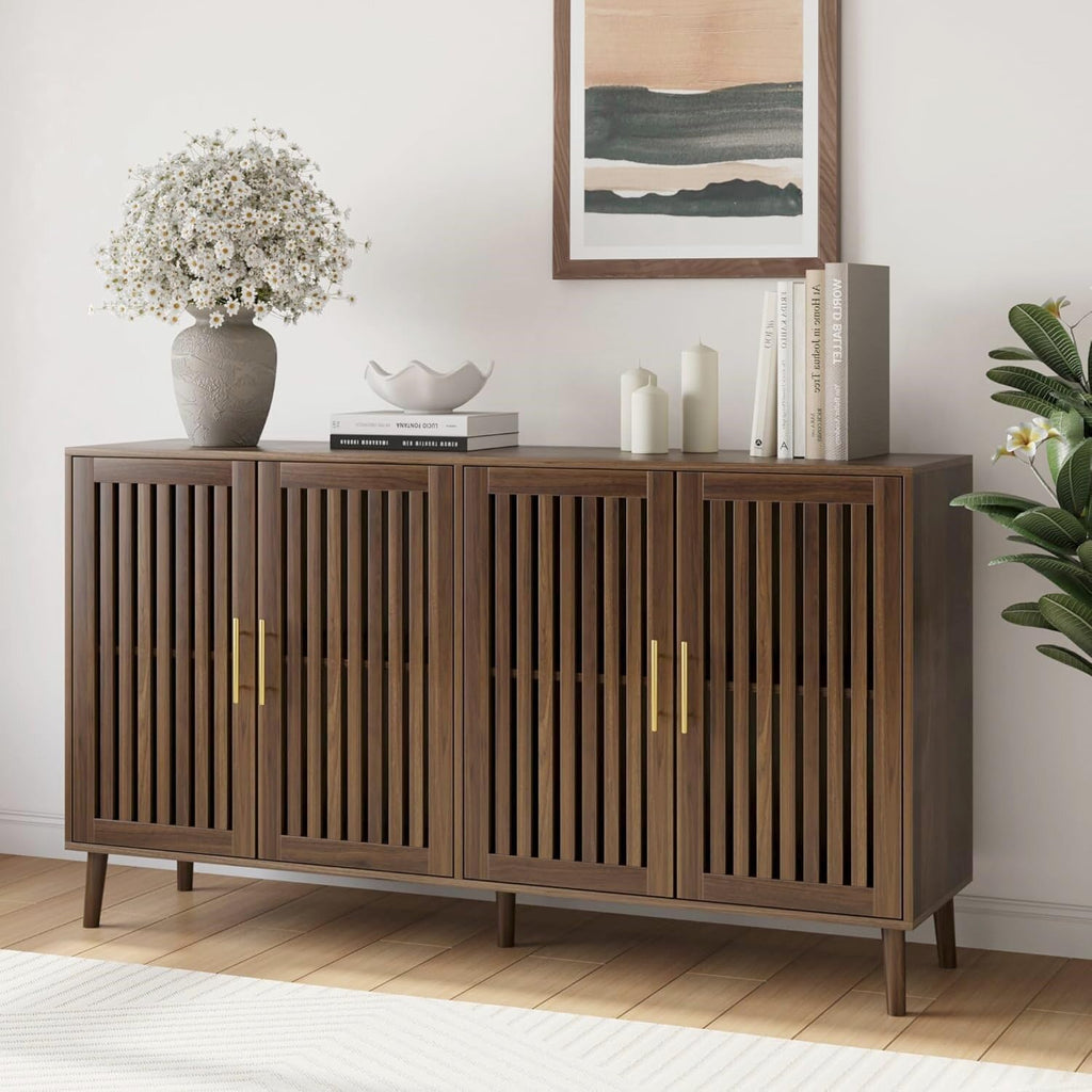 Walnut Slatted Sideboard