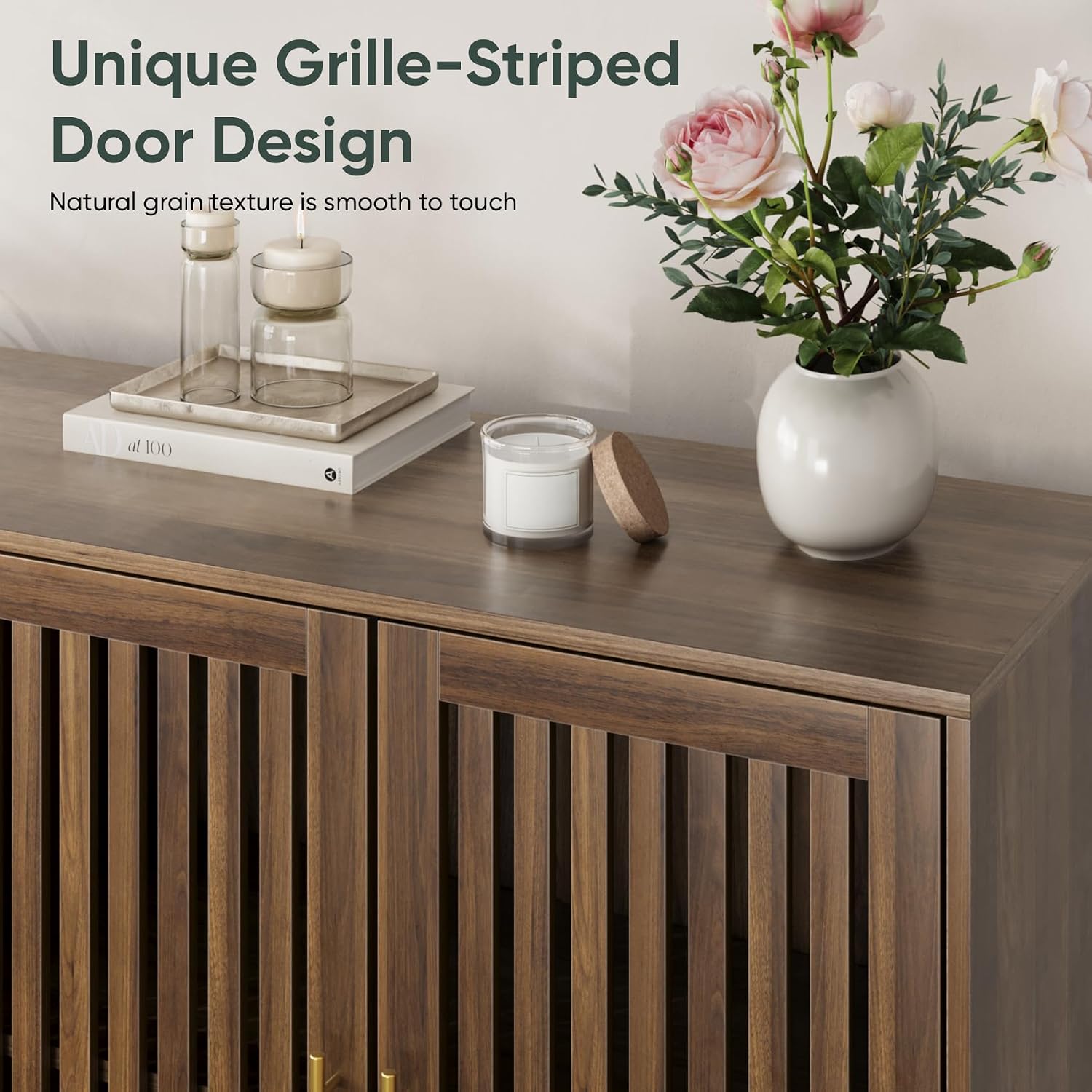 Walnut Slatted Sideboard