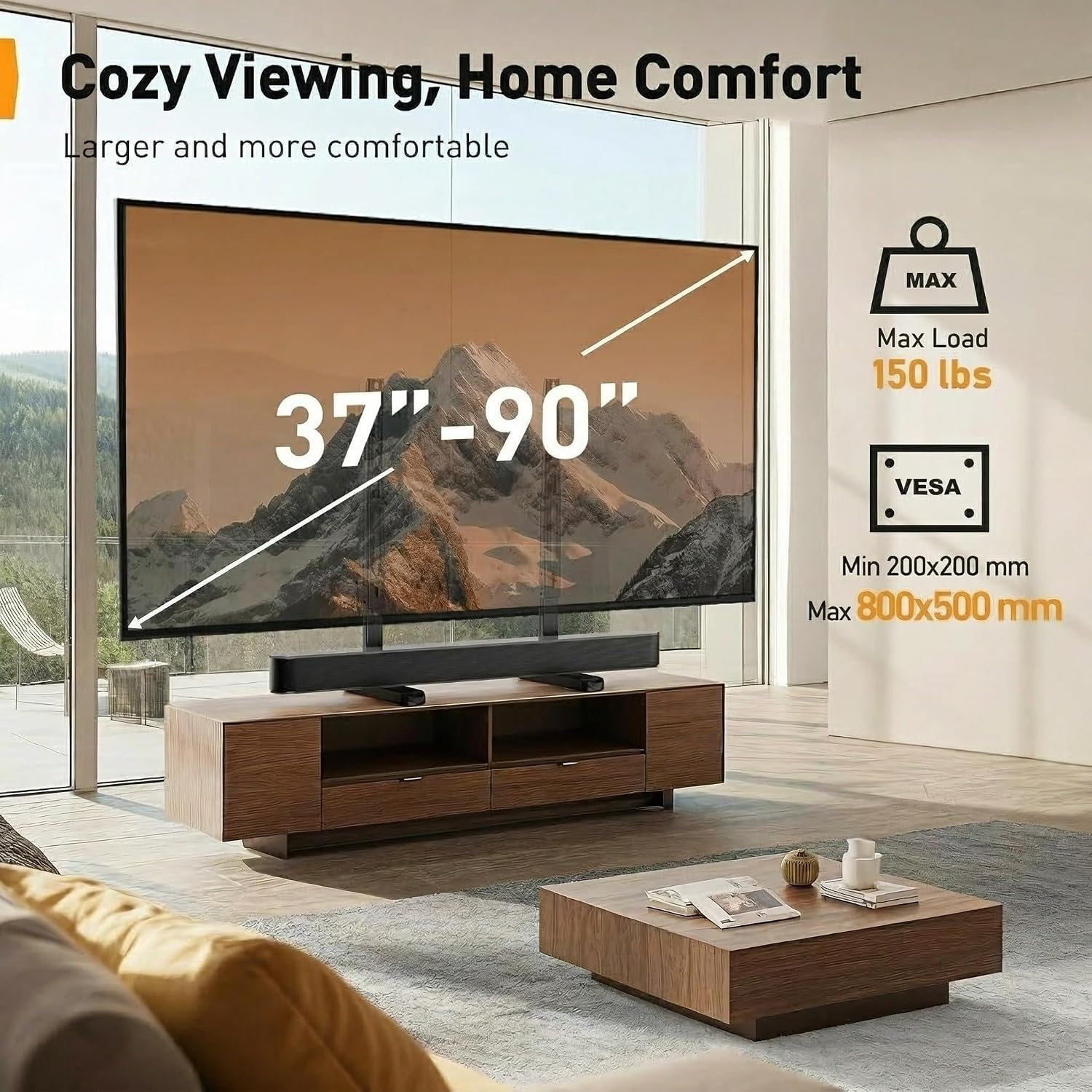 Universal TV Legs 37–90", 150 lbs
