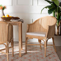 Rattan Barrel Chair with Cushion
