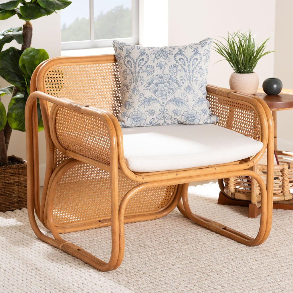 Rattan Armchair with Cushion
