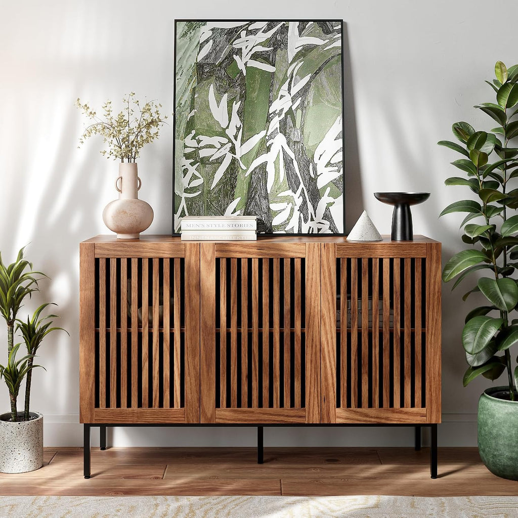 47" Brown Wood Sideboard