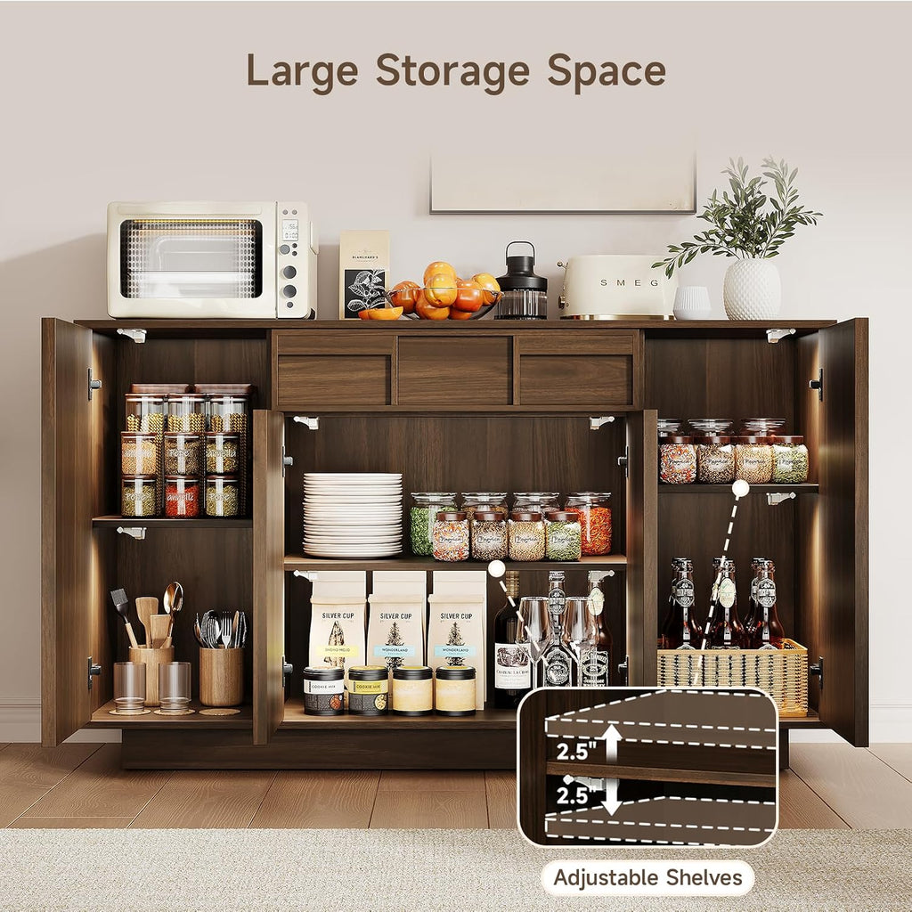 55" Sideboard with Drawer & Lights