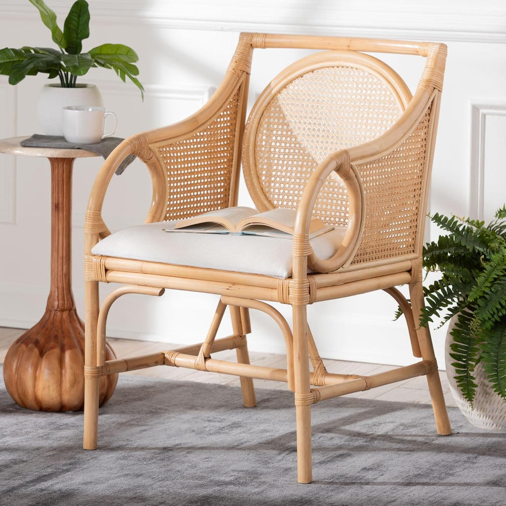 Rattan Armchair with Cushion