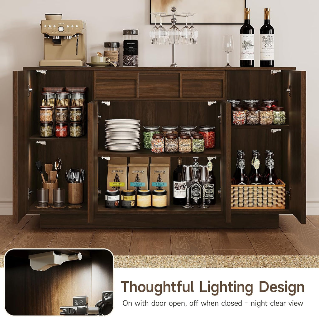 55" Sideboard with Drawer & Lights