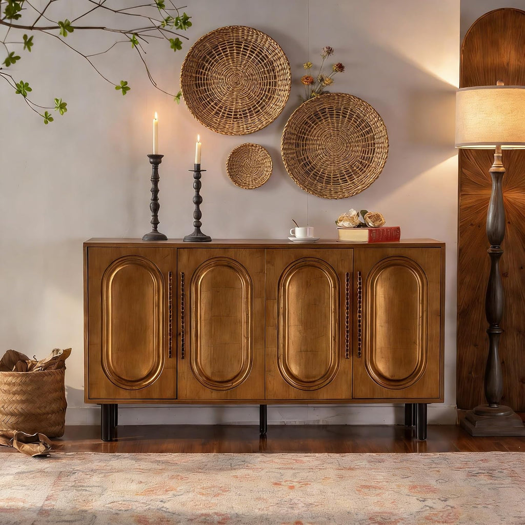60" Mid Century Storage Sideboard Cabinet