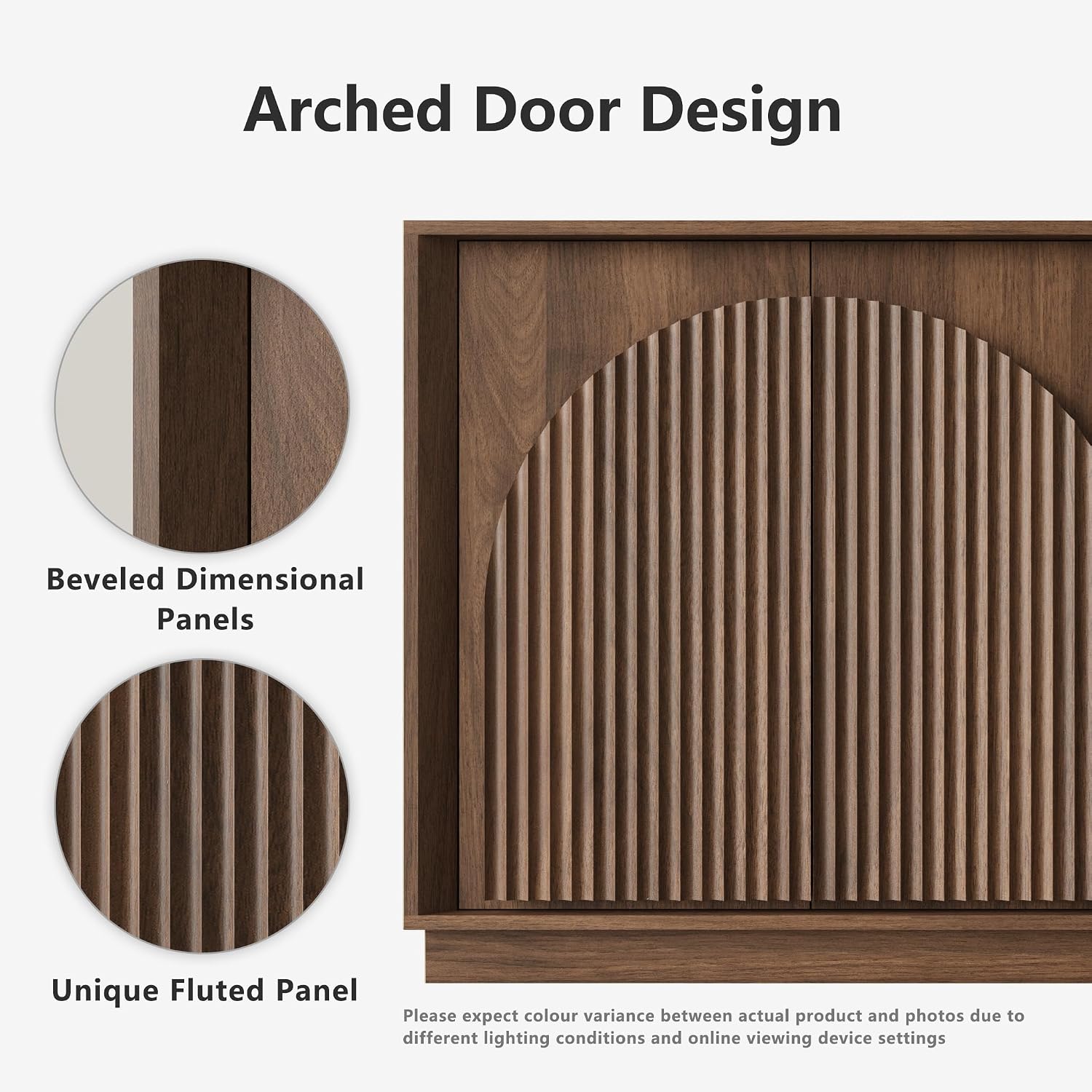 65" Walnut Modular Sideboard