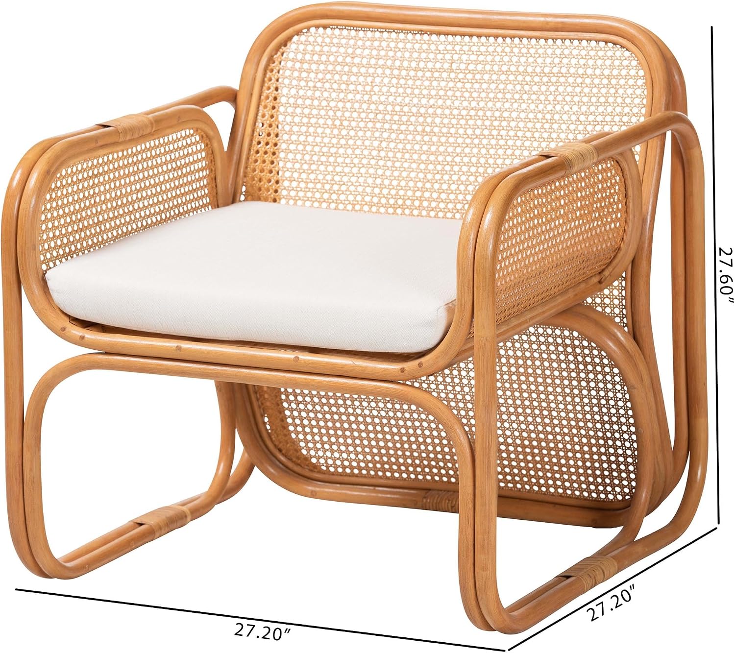 Rattan Armchair with Cushion