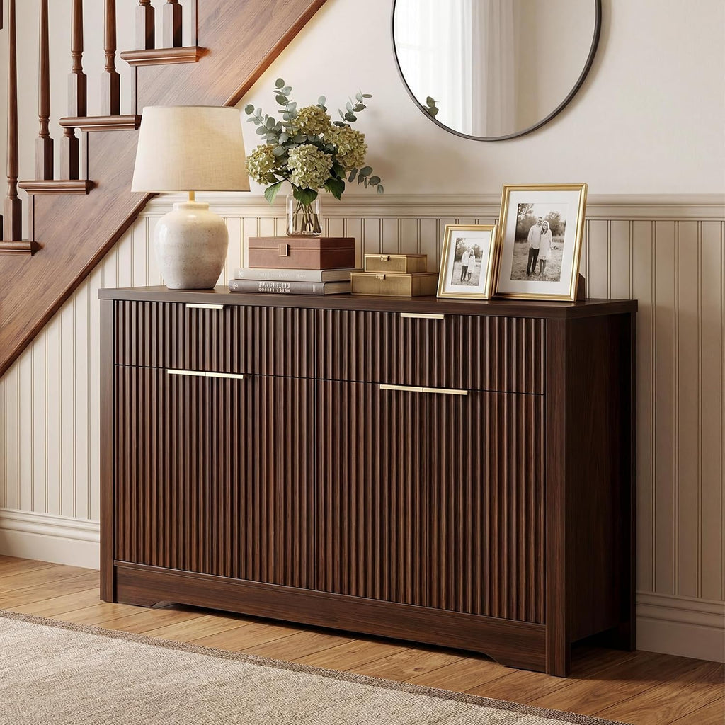 55" Fluted Sideboard, Black Walnut