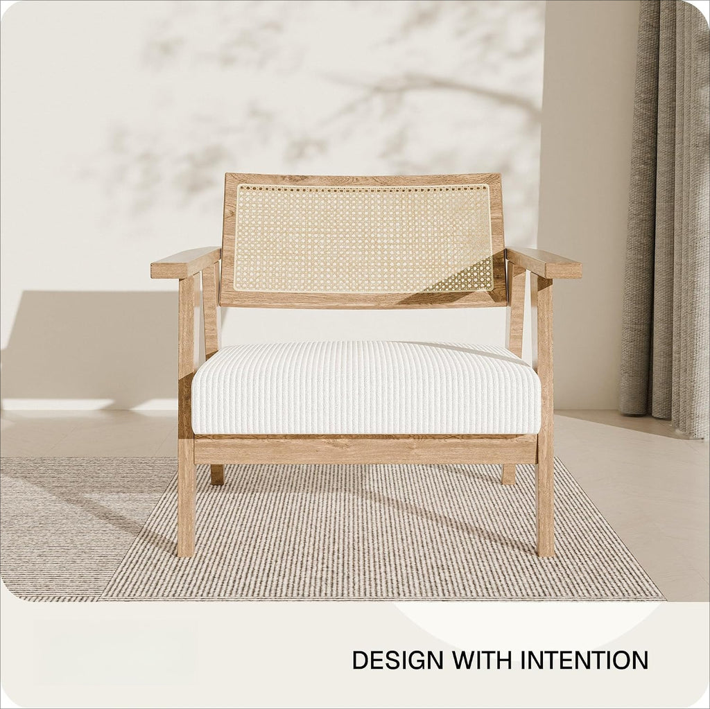 Mid Century Rattan Accent Chair