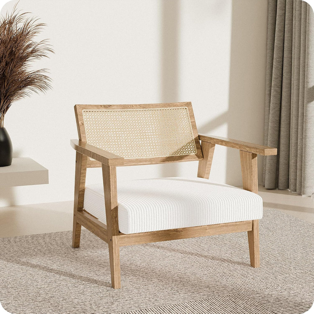 Mid Century Rattan Accent Chair